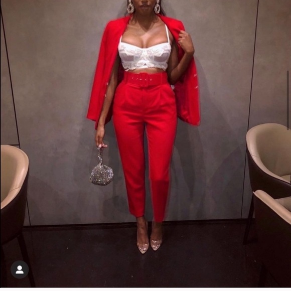 ZARA 2 Piece Lapeless Blazer And Pants Set - Picture 2 of 4